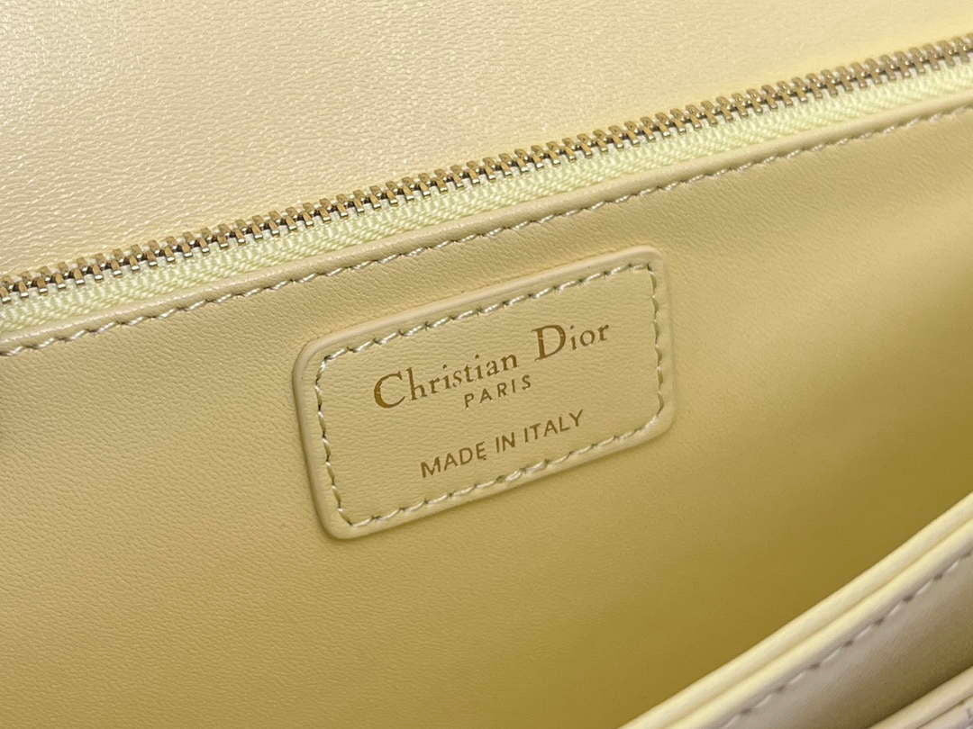 Dior M0997 My Dior Top Handle Bag Yellow Cannage Lambskin