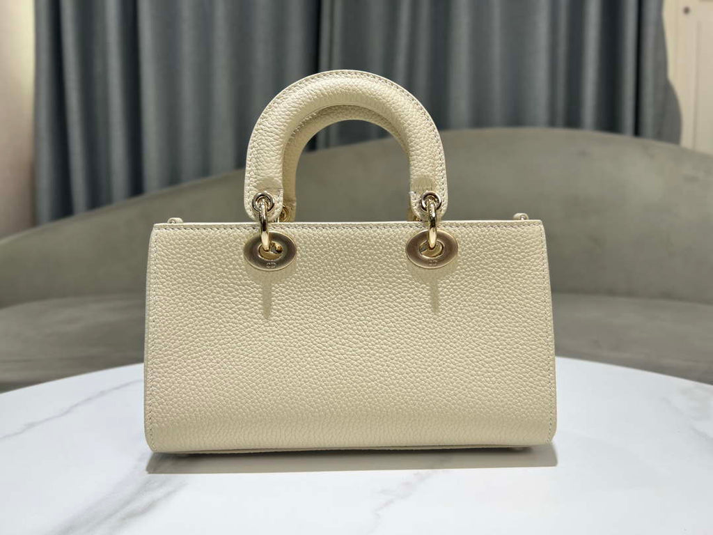 Dior M1151 Small Lady D-Sire My ABCDior Bag Beige Bull Leather