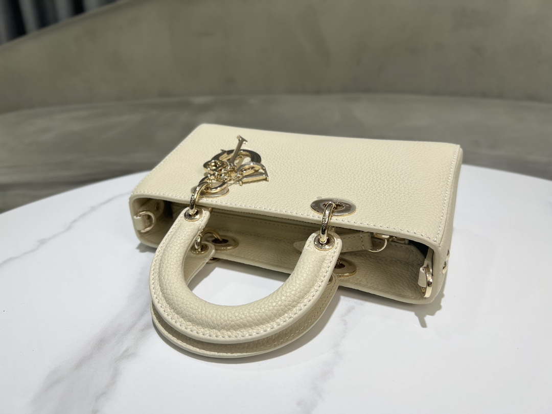 Dior M1151 Small Lady D-Sire My ABCDior Bag Beige Bull Leather - Default Title - View 6