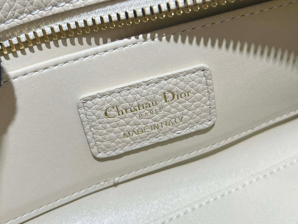 Dior M1151 Small Lady D-Sire My ABCDior Bag Beige Bull Leather