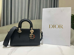 Dior M1151 Small Lady D-Sire My ABCDior Bag Black Bull Leather - Default Title - View 1