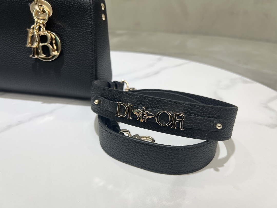 Dior M1151 Small Lady D-Sire My ABCDior Bag Black Bull Leather - Default Title - View 2