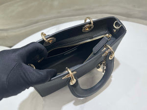 Dior M1151 Small Lady D-Sire My ABCDior Bag Black Bull Leather - Default Title - View 8