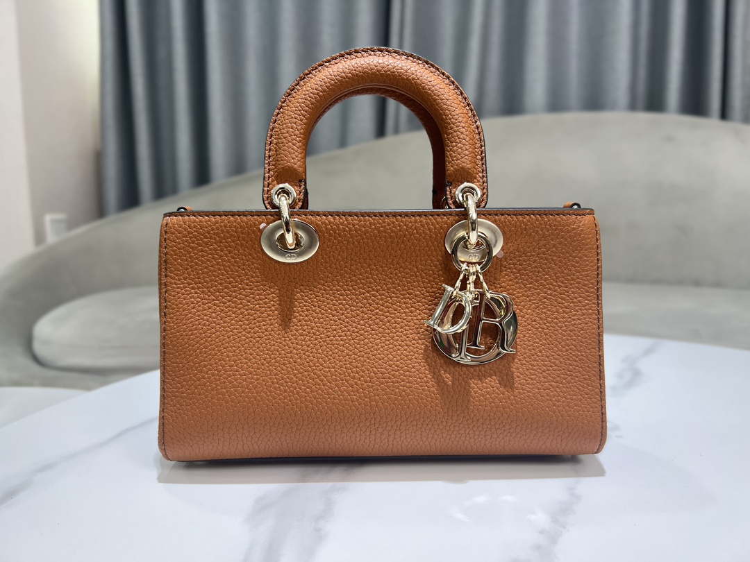 Dior M1151 Small Lady D-Sire My ABCDior Bag Dark Brandy Bull Leather - Default Title - View 3