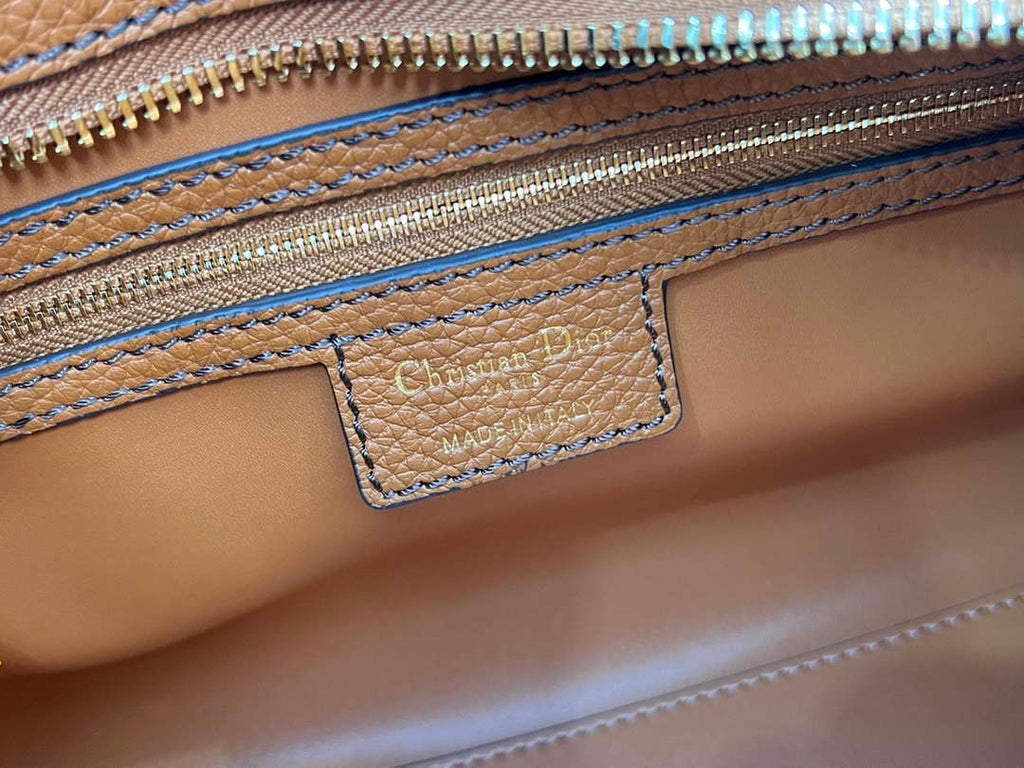 Dior M1151 Medium Lady D-Sire My ABCDior Bag Dark Brandy Bull Leather