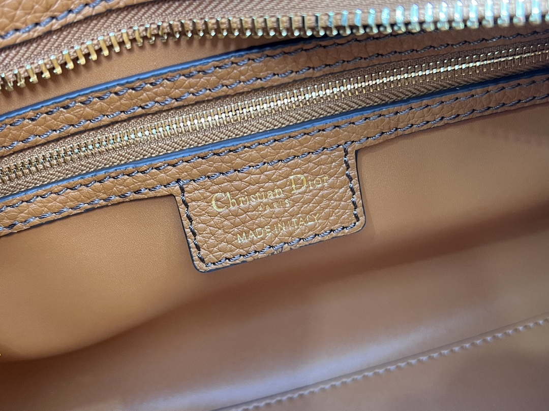 Dior M1151 Medium Lady D-Sire My ABCDior Bag Dark Brandy Bull Leather