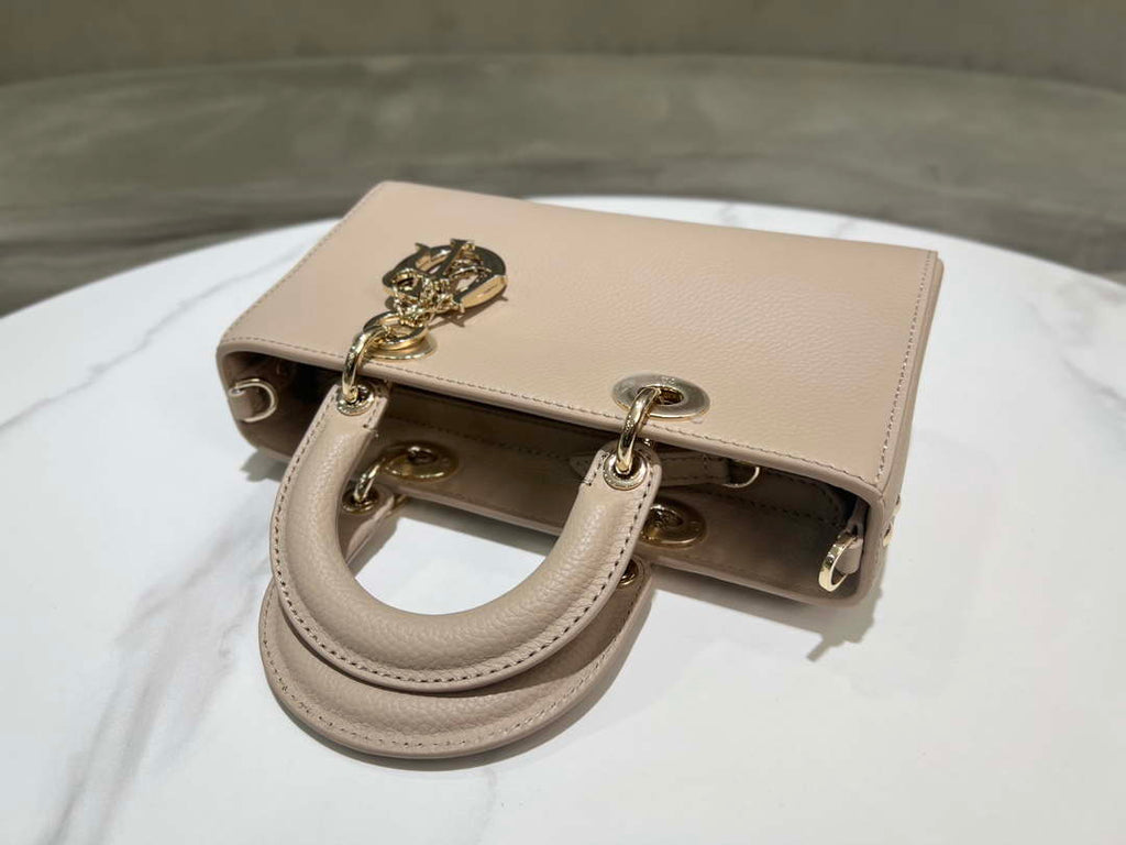 Dior M1151 Small Lady D-Sire My ABCDior Bag Nude Bull Leather