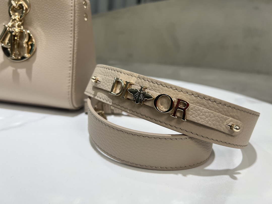 Dior M1151 Small Lady D-Sire My ABCDior Bag Nude Bull Leather