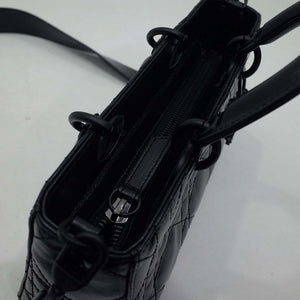 Dior M1151 Small Lady D-Sire My ABCDior Bag Black Macrocannage Crinkled Calfskin - Default Title - View 7