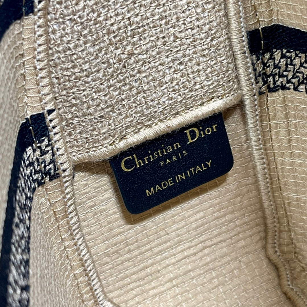Dior Diorcamp Bag Small Model Beige Union Embroidered Jute Fabric M1241