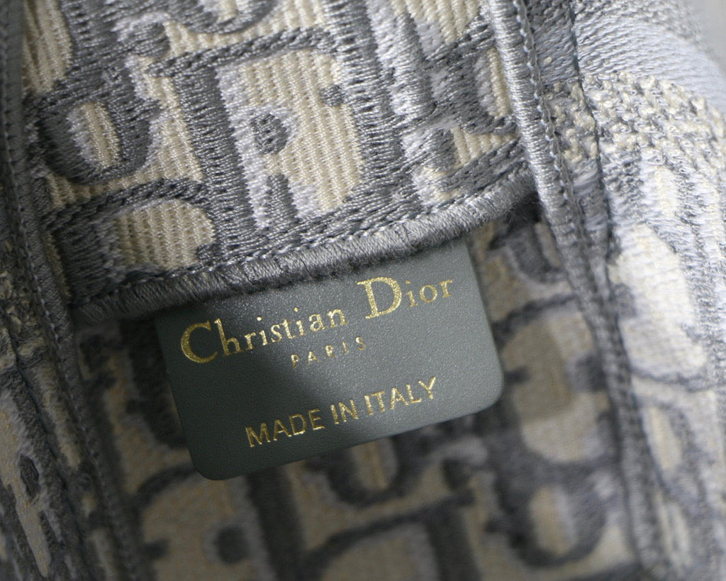 Dior M1241 Small Diorcamp Bag Gray Dior Oblique Embroidery