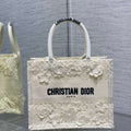 Dior M1265 Small Book Tote  Embroidery with 3D Macram¨¦ Effect M9620 - Default Title - View 1