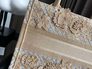 Dior M1265 Small Book Tote  Embroidery with 3D Macram¨¦ Effect M9621 - Default Title - View 5