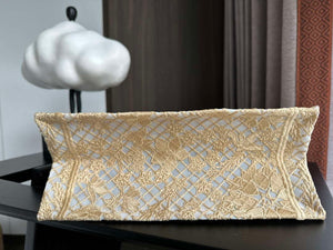 Dior M1265 Small Book Tote  Embroidery with 3D Macram¨¦ Effect M9621 - Default Title - View 7