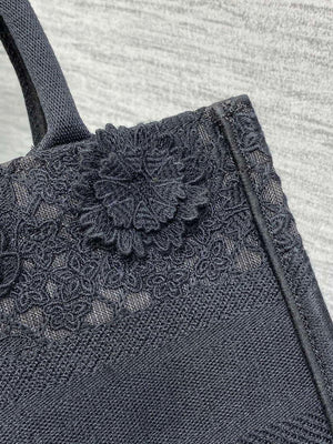 Dior M1265 Small Book Tote  Embroidery with 3D Macram¨¦ Effect M9623 - Default Title - View 7