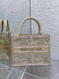 Dior M1265 Small Book Tote  Embroidery with 3D Macram¨¦ Effect M9624