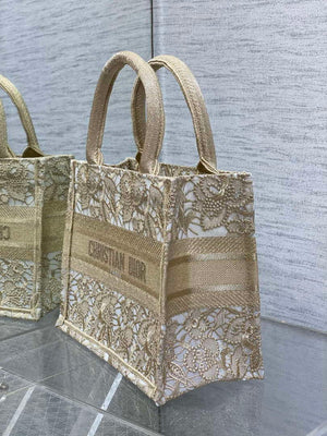 Dior M1265 Small Book Tote  Embroidery with 3D Macram¨¦ Effect M9624 - Default Title - View 6