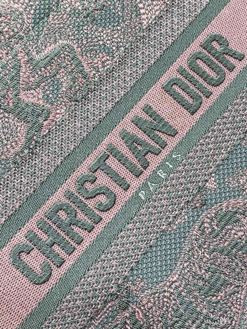 Dior M1265 Small Book Tote Pink and Gray Toile de Jouy Sauvage Embroidery - Default Title - View 2