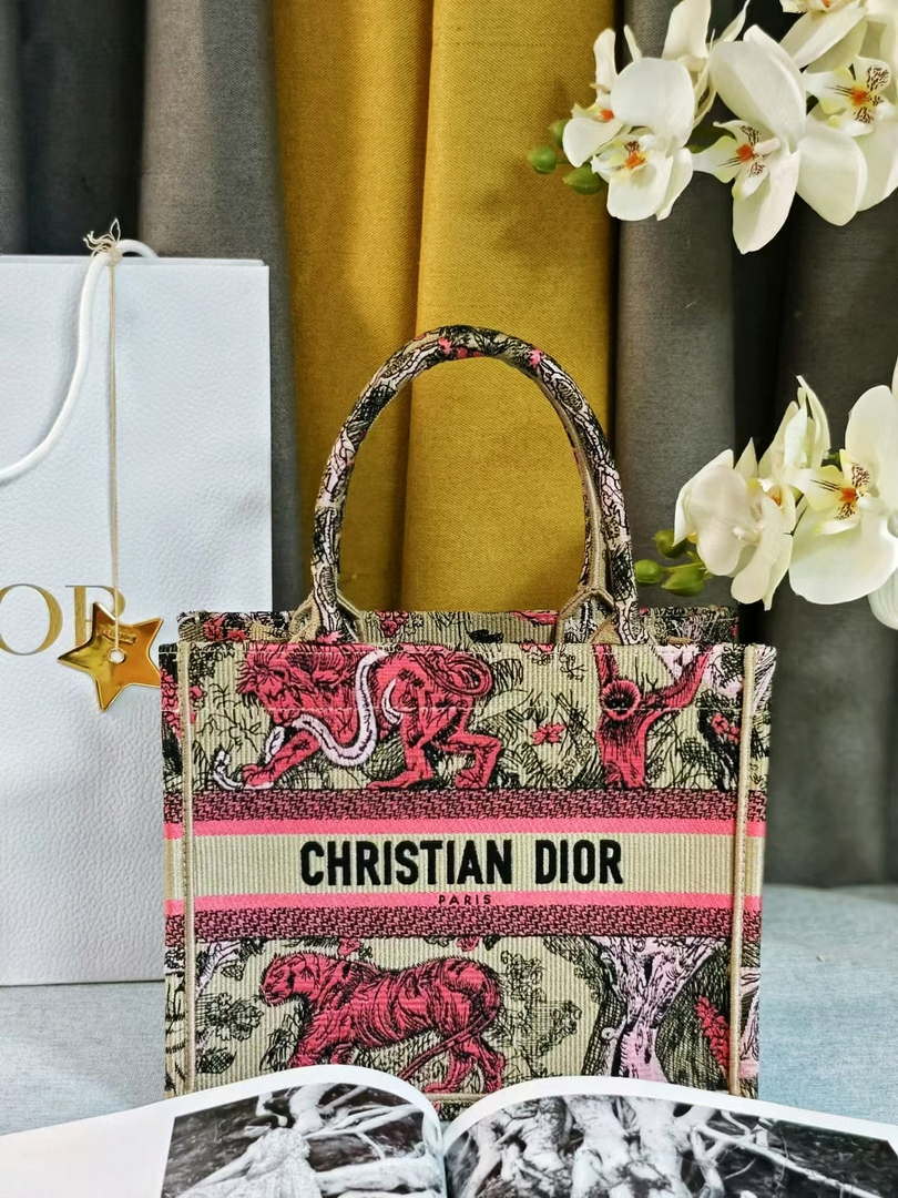 Dior M1265 Small Book Tote Toile de Jouy Embroidery M9628 - Default Title - View 1