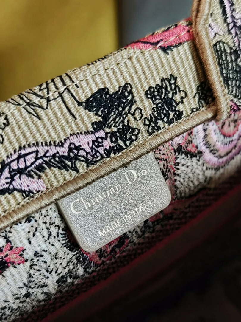 Dior M1265 Small Book Tote Toile de Jouy Embroidery M9628