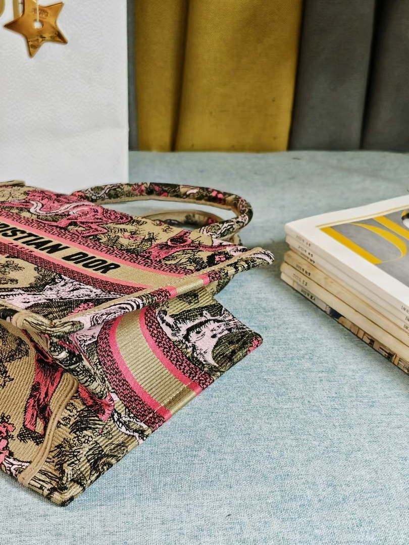 Dior M1265 Small Book Tote Toile de Jouy Embroidery M9628