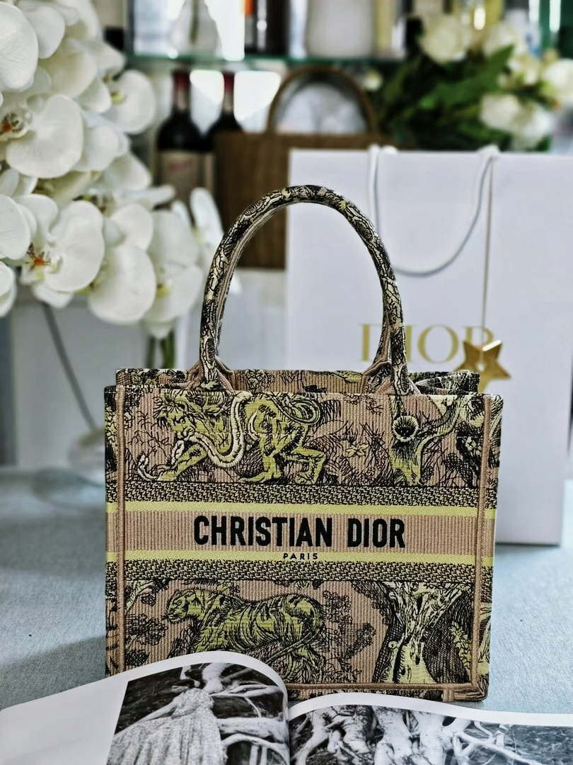 Dior M1265 Small Book Tote Toile de Jouy Embroidery M9629