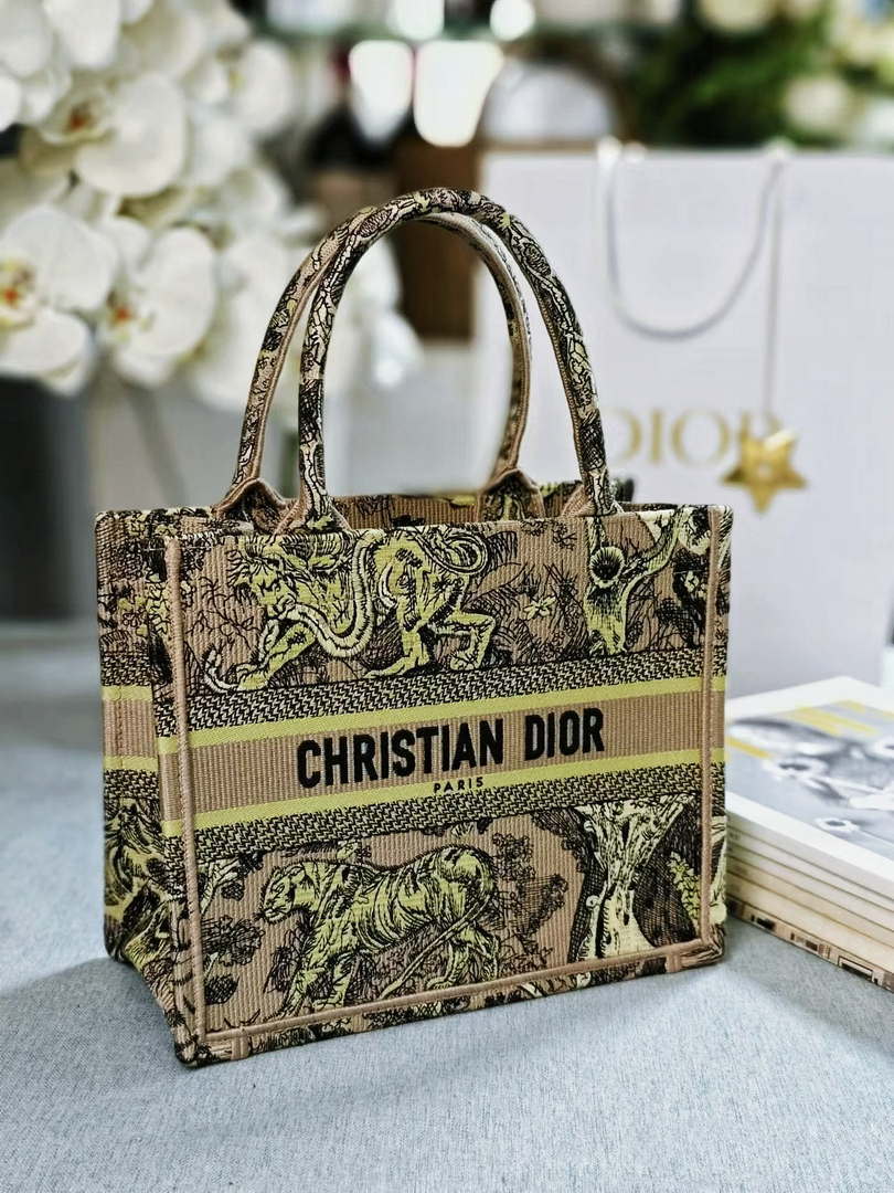 Dior M1265 Small Book Tote Toile de Jouy Embroidery M9629