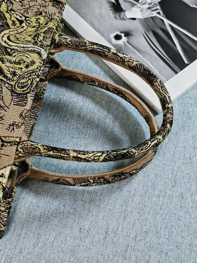 Dior M1265 Small Book Tote Toile de Jouy Embroidery M9629