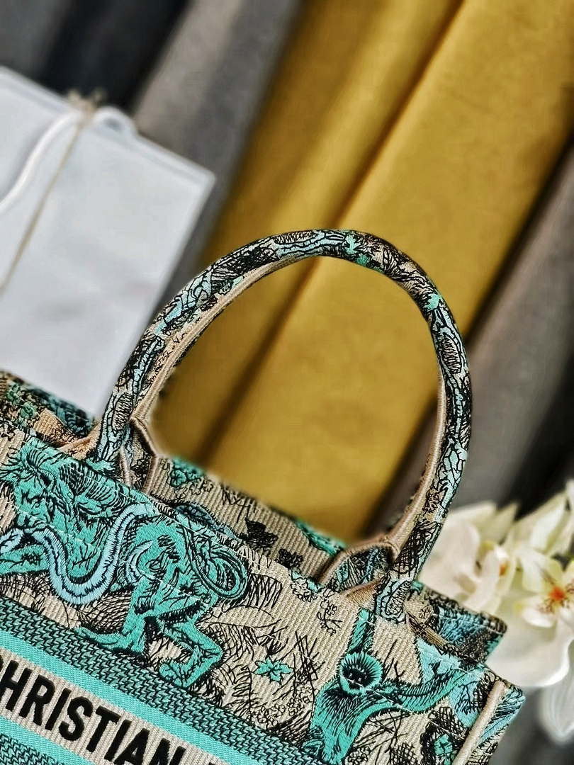 Dior M1265 Small Book Tote Toile de Jouy Embroidery M9630