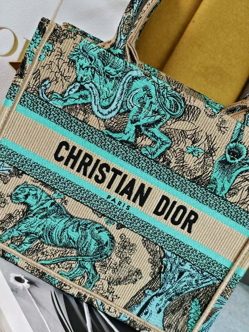 Dior M1265 Small Book Tote Toile de Jouy Embroidery M9630