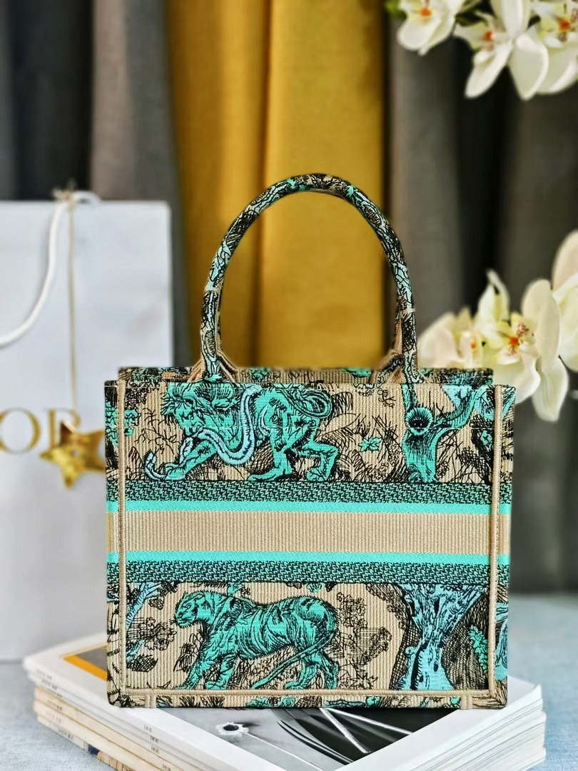 Dior M1265 Small Book Tote Toile de Jouy Embroidery M9630