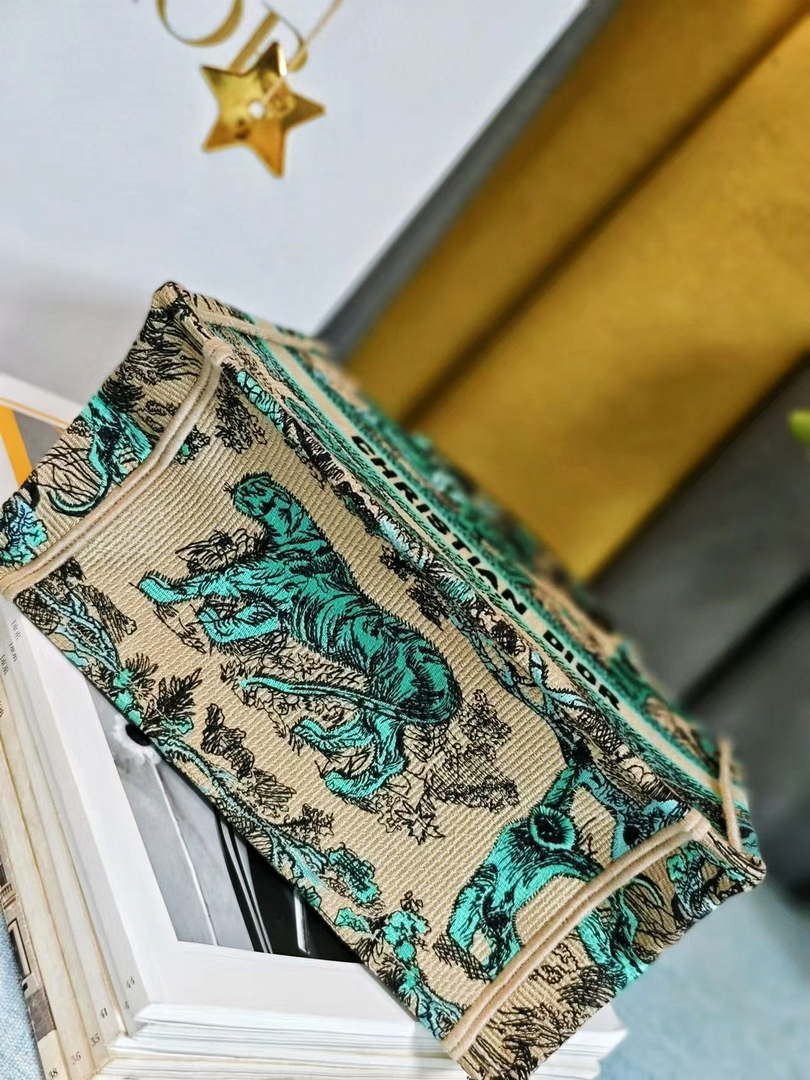 Dior M1265 Small Book Tote Toile de Jouy Embroidery M9630