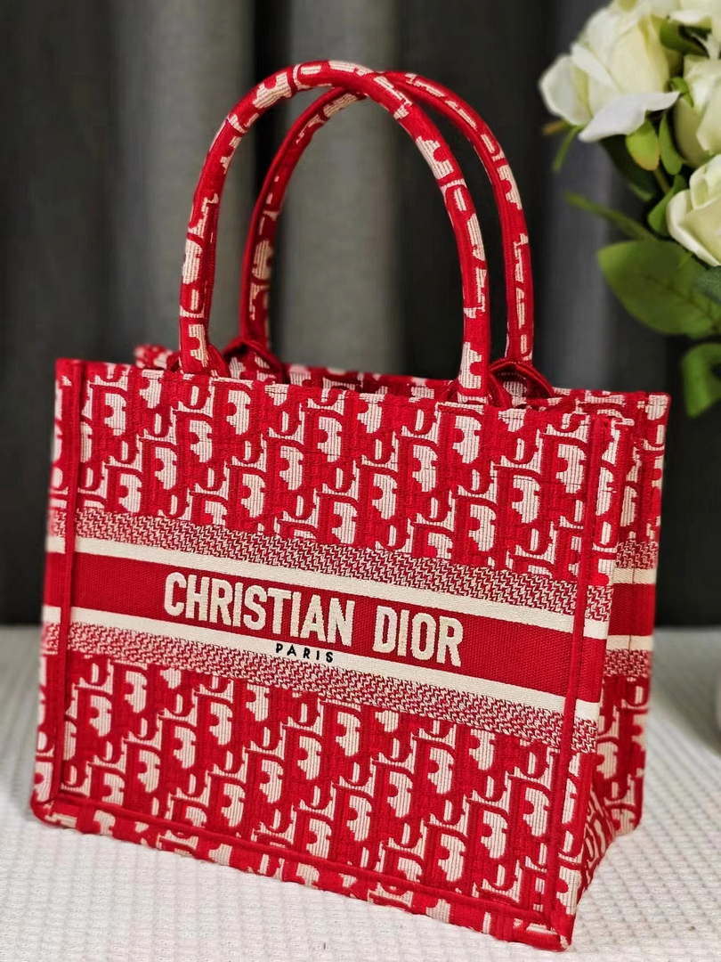 Dior M1265 Small Book Tote Toile de Jouy Embroidery M9631