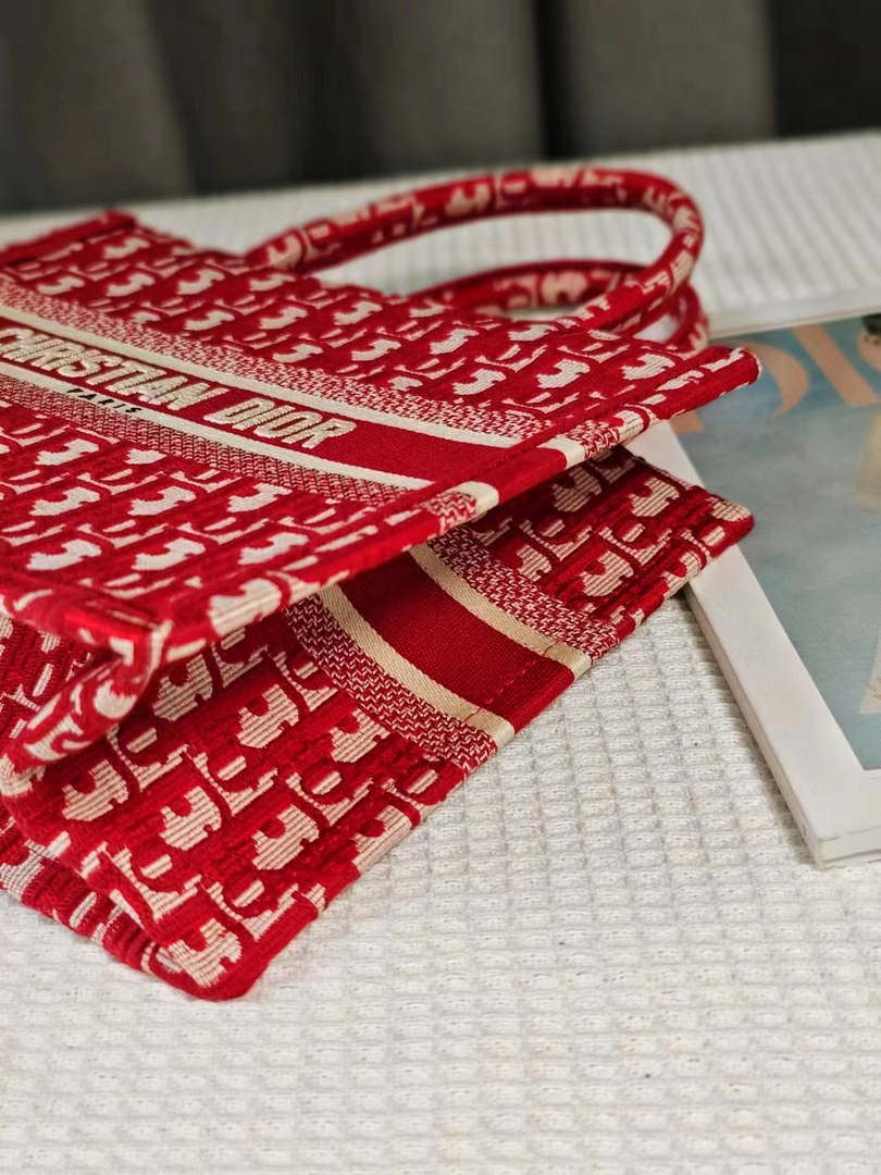 Dior M1265 Small Book Tote Toile de Jouy Embroidery M9631