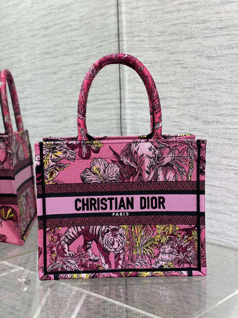 Dior M1265 Small Book Tote Toile de Jouy Sauvage Embroidery M9601 - Default Title - View 1