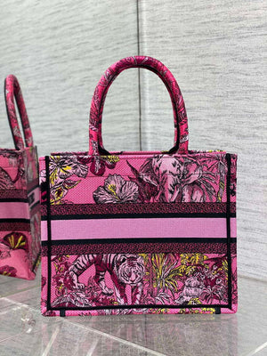 Dior M1265 Small Book Tote Toile de Jouy Sauvage Embroidery M9601 - Default Title - View 4