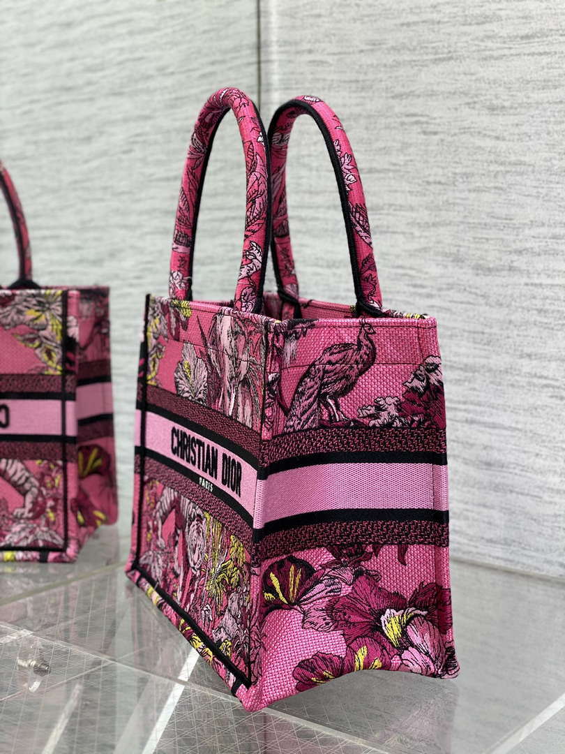 Dior M1265 Small Book Tote Toile de Jouy Sauvage Embroidery M9601 - Default Title - View 6