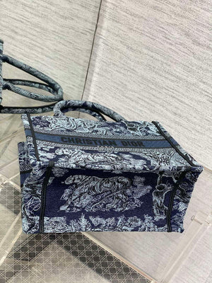 Dior M1265 Small Book Tote Toile de Jouy Sauvage Embroidery M9602 - Default Title - View 7