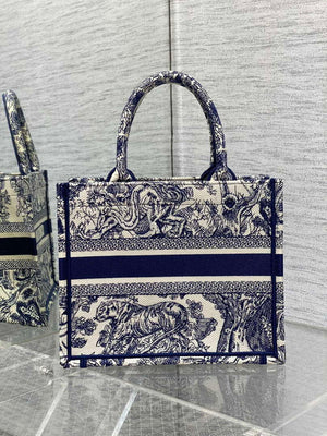 Dior M1265 Small Book Tote Toile de Jouy Sauvage Embroidery M9603 - Default Title - View 4