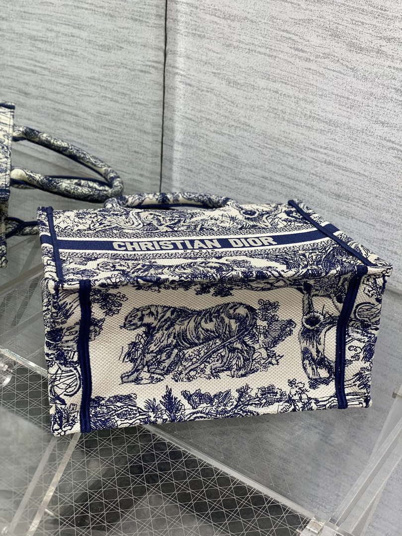 Dior M1265 Small Book Tote Toile de Jouy Sauvage Embroidery M9603 - Default Title - View 7