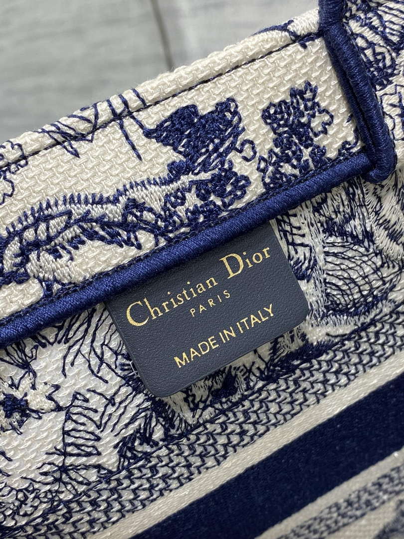 Dior M1265 Small Book Tote Toile de Jouy Sauvage Embroidery M9603 - Default Title - View 9