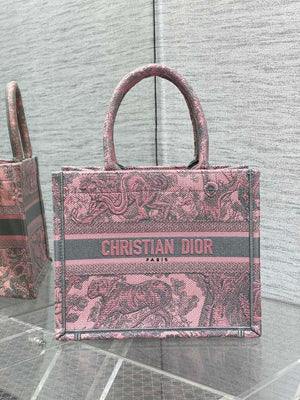Dior M1265 Small Book Tote Toile de Jouy Sauvage Embroidery M9606 - Default Title - View 1