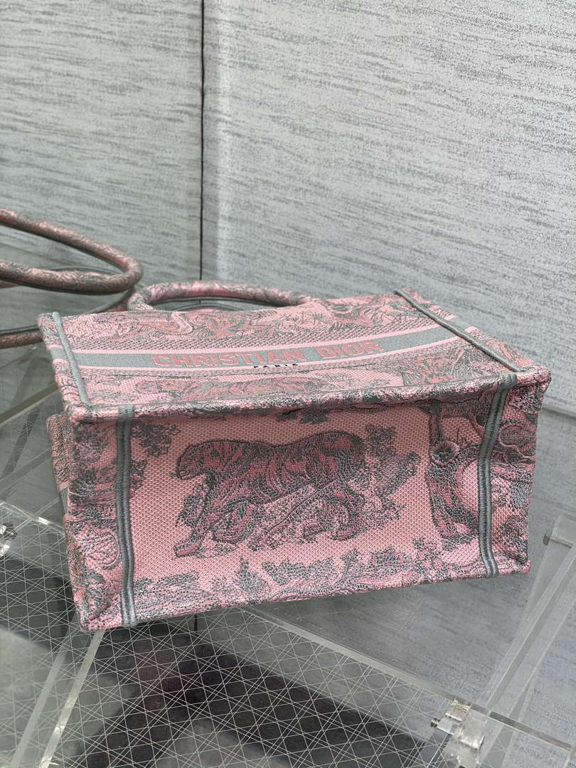 Dior M1265 Small Book Tote Toile de Jouy Sauvage Embroidery M9606