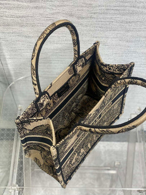 Dior M1265 Small Book Tote Toile de Jouy Sauvage Embroidery M9607 - Default Title - View 8