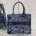 Dior M1265 Small Book Tote Toile de Jouy Sauvage Embroidery M9608 - Default Title - View 1