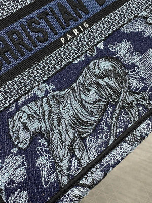 Dior M1265 Small Book Tote Toile de Jouy Sauvage Embroidery M9608 - Default Title - View 3
