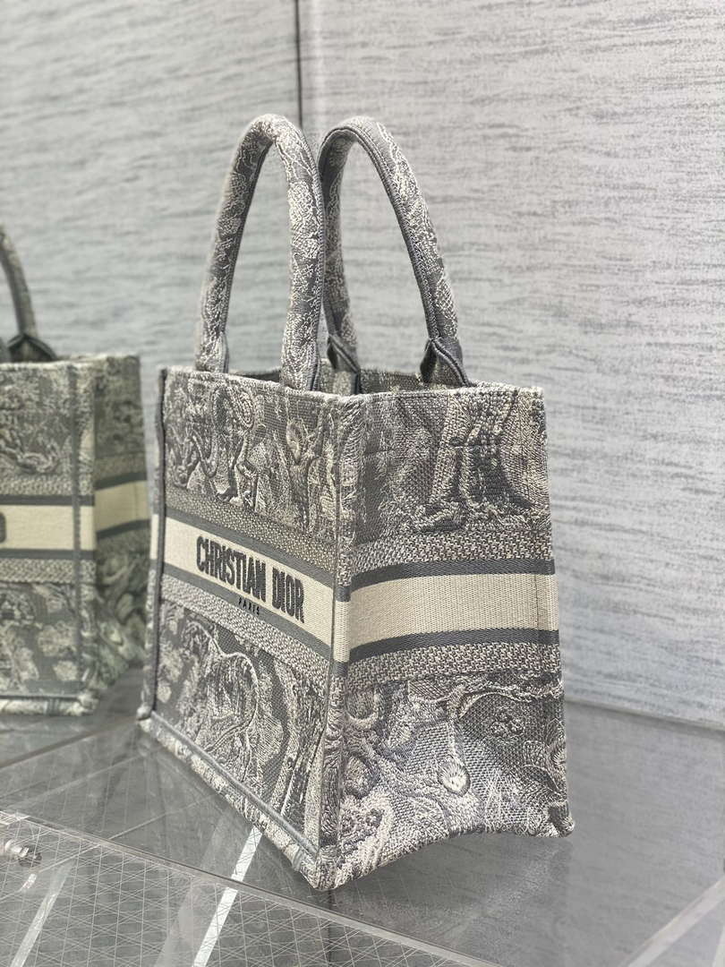 Dior M1265 Small Book Tote Toile de Jouy Sauvage Embroidery M9609 - Default Title - View 6