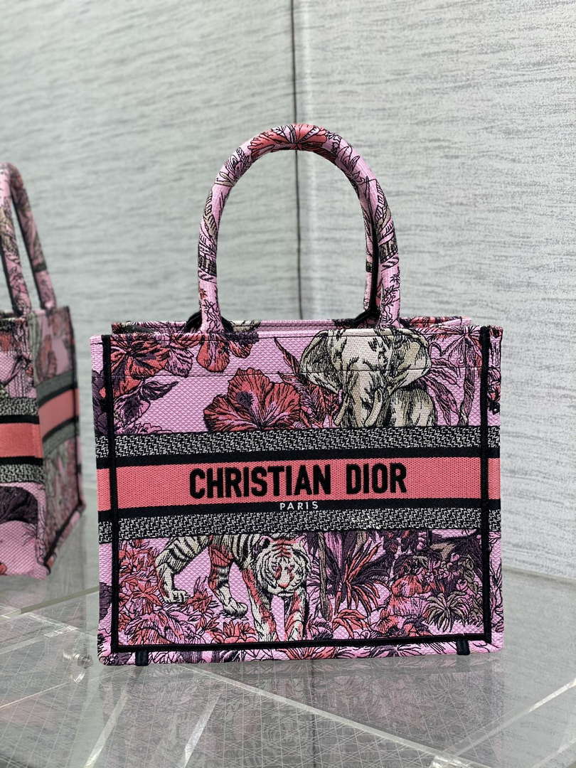 Dior M1265 Small Book Tote Toile de Jouy Sauvage Embroidery M9610 - Default Title - View 1