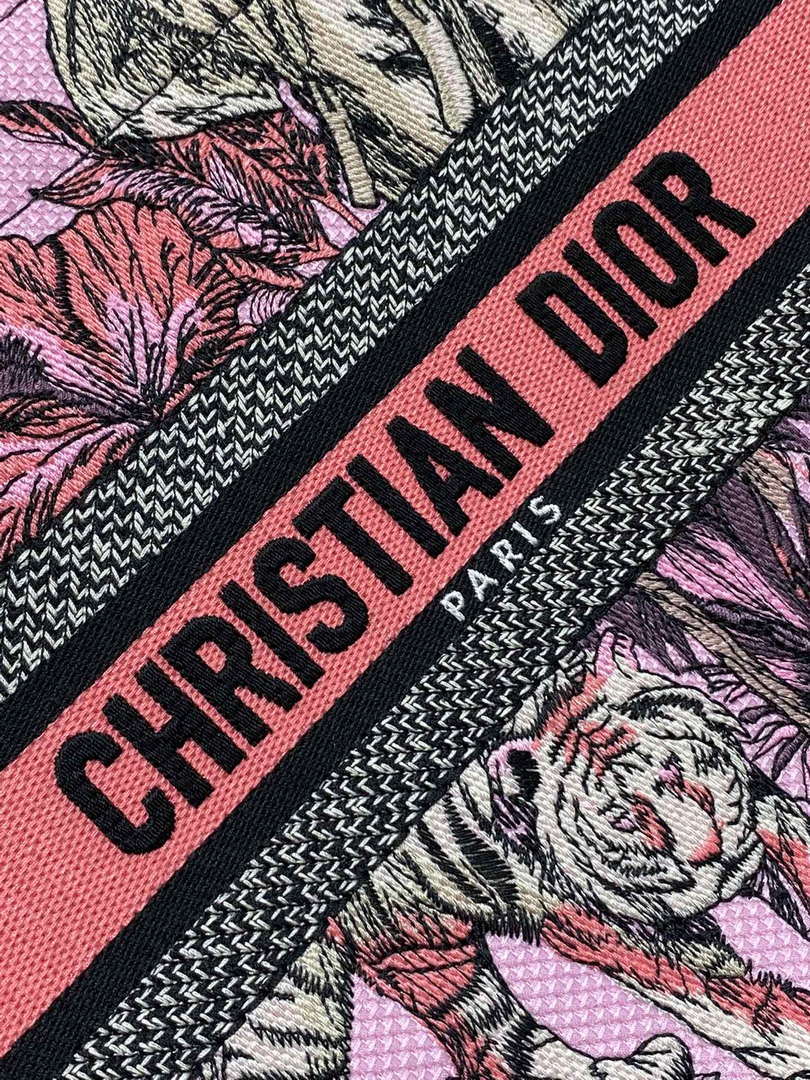 Dior M1265 Small Book Tote Toile de Jouy Sauvage Embroidery M9610