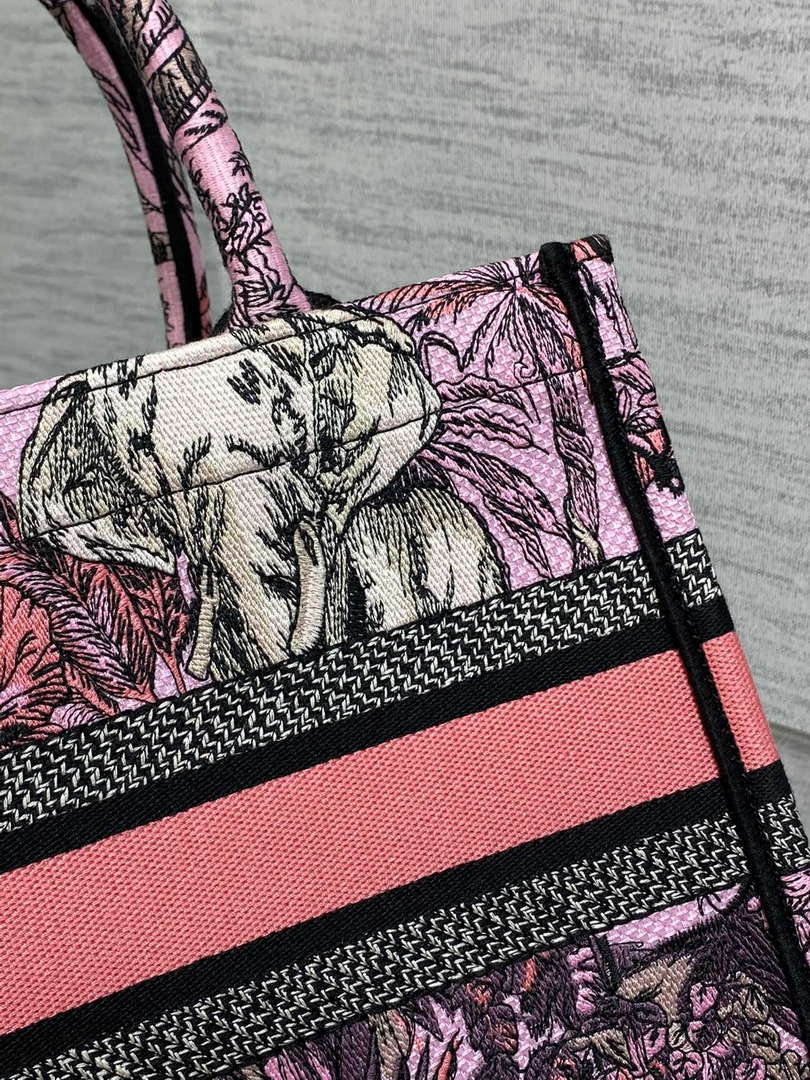 Dior M1265 Small Book Tote Toile de Jouy Sauvage Embroidery M9610